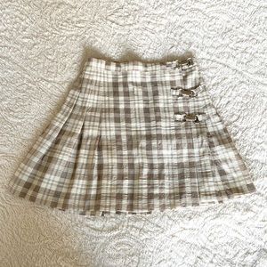 Plaid Pleated Skirt
